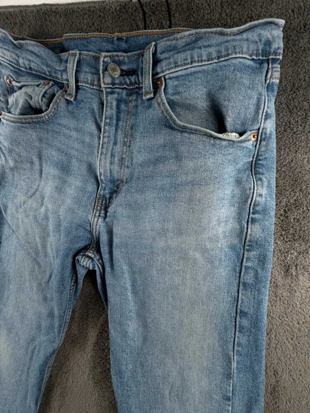 Levi's 505 Denim Jeans Blue ACTL 31x29 Zip Fly Cotton Blend Workwear Outdoors